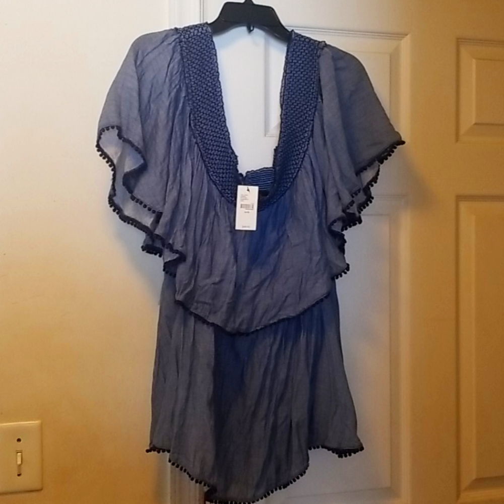 Light denim color blouse